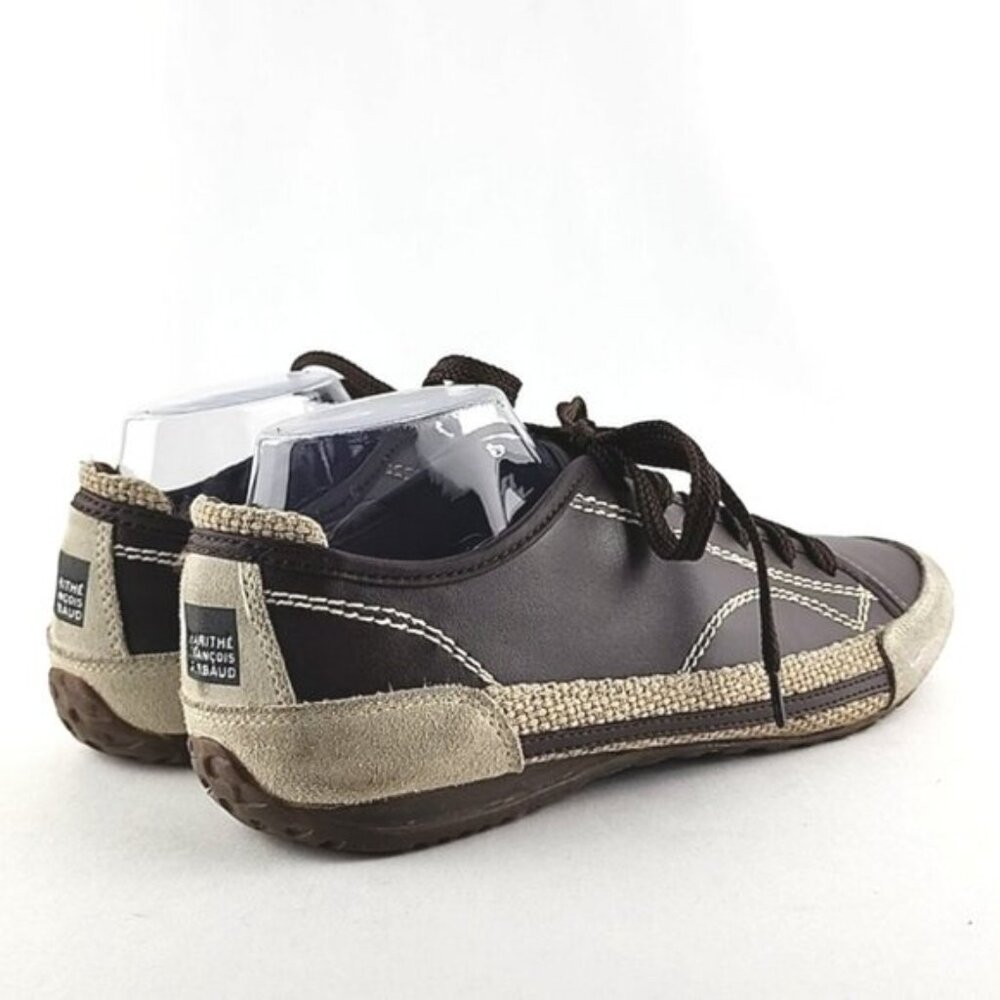 Marithé Francois Gibaud Men's Brown Leather Lace Up Sneakers Size 8.5 - Picture 6 of 16
